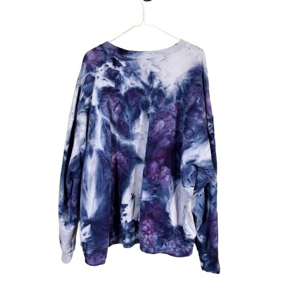 Anna Joyce Sweatshirt Women 2XL Blue Tie Dye Vote Hand Dyed Active Yoga Sporty - Picture 7 of 9